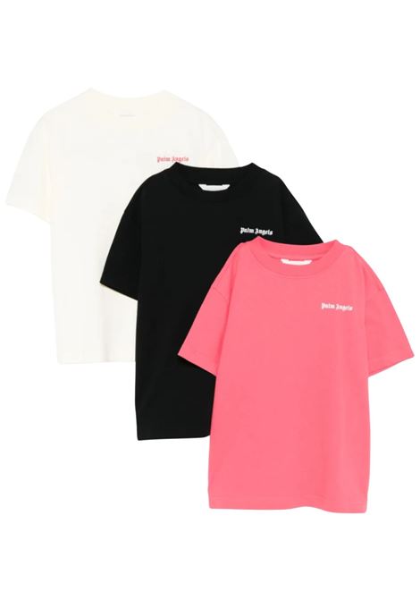 Tris t-shirt bambina in cotone PALM ANGELS | PG2B003C99JER/DELMULTICOLOR